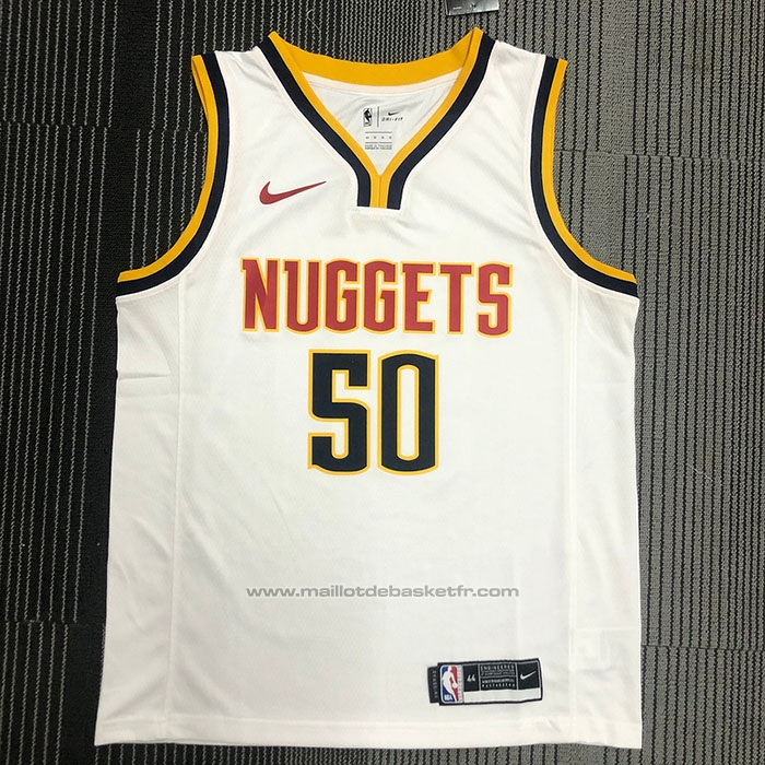 Maillot Denver Nuggets Aaron Gordon #50 Association 2021 Blanc